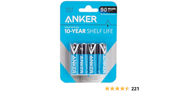 4-PACK Anker Alkaline AA Long-Lasting Leak-Proof Batteries in kenya